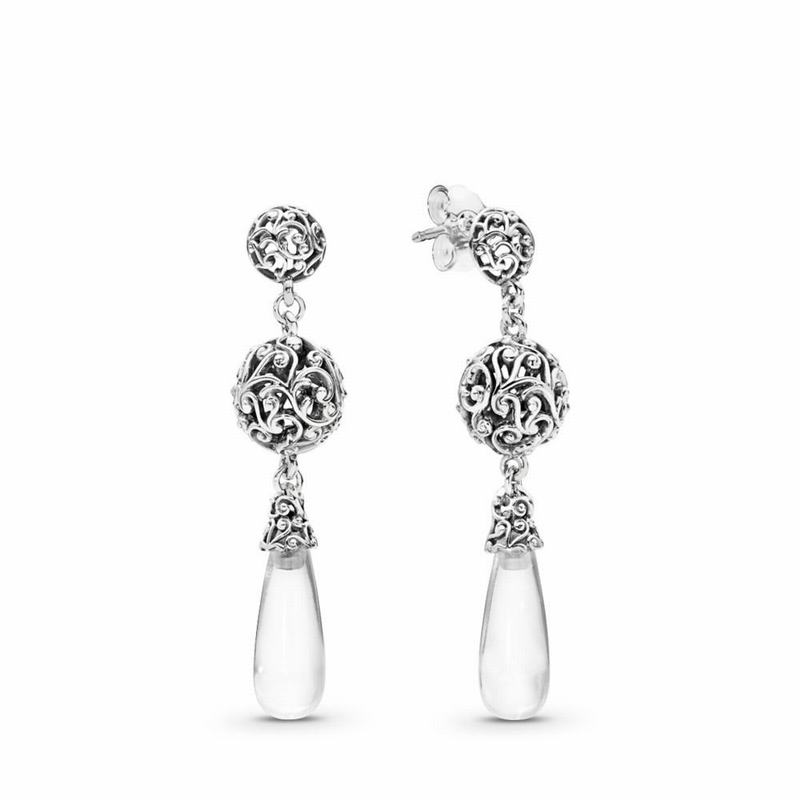 Pandora Regal Droplets Earrings NZ, Sterling Silver (930254-MSH)